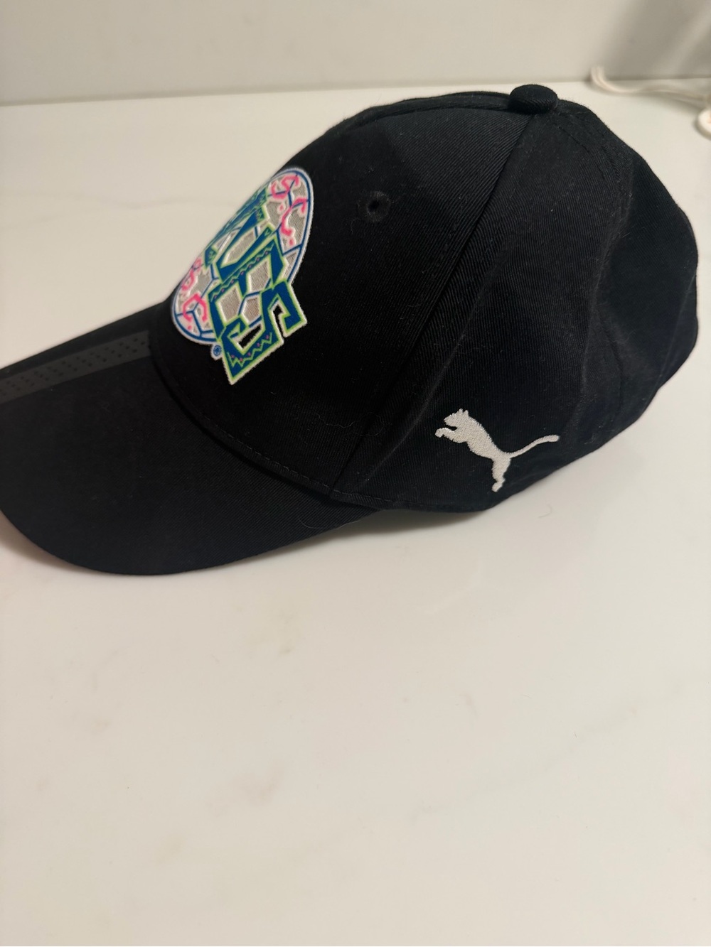 Puma Black Logo-Trim Cap View 2
